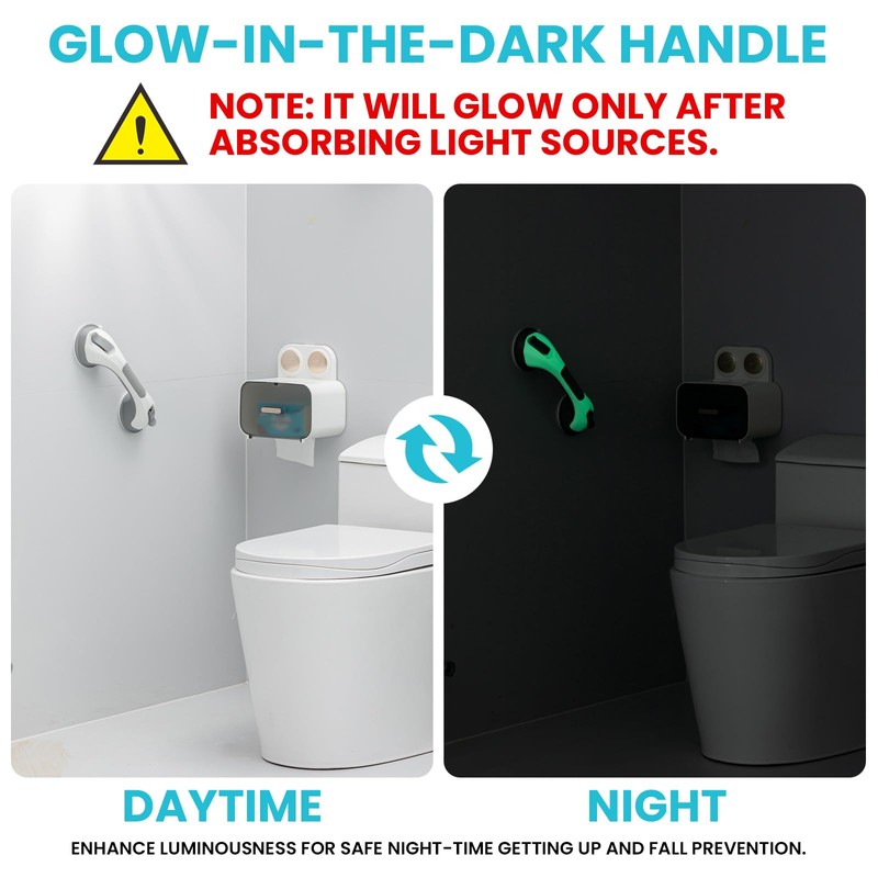 TAILI Grab Bars for Seniors Glow in the Dark, Max