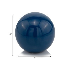 Modern Day Accents 4484 Bola Classic Blue Sphere, Aluminum, Filler, Orbs Decorative Balls, Tabletop Modern Wall Decor, Decorative Balls for Centerpiece Bowls, Home Office, Home Decor, 4-inch Ball