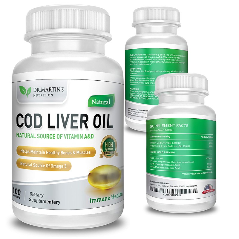 Burpless COD Liver Oil | 100 Softgels | Natural Source