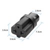 2 Pack NEMA 5/6-15/20R to IEC320 C14 Connector YACSEJAO 4-in-1