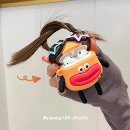 YAKVOOK for AirPods Pro Case,Cute 3D Cartoon Ugly Girl Sausage Mouth AirPods Pro Cover Kawaii Soft Silicone Protective Cover with Keychain Shockproof Charging Case Girls Women for AirPods Pro