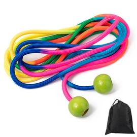 MUNSKT Long Skipping Rope, 5 Metre Jump Rope for Children with Beechwood Handle, Multiplayer Skipping Rope for School, Fitness, Team Training (Green)