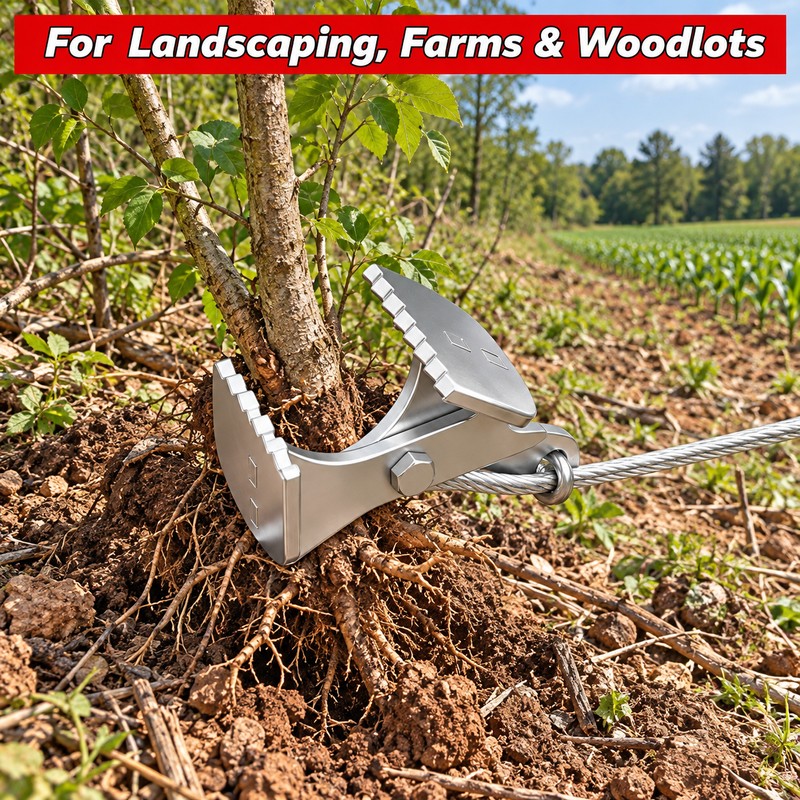 Steel Tree Root Puller and Sapling Removal Tool for Landscaping,