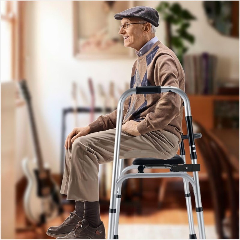 Universal Walker Rest Seat for Attachable Seat Folding Walker, Maximum