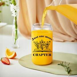 BEEUHLIL Gifts for Book Lovers - Book Lovers Gifts for Women - Bookish Gifts for Readers, Librarians, Bookaholics, Bookworms - Christmas Birthday Gifts for Women, Her, Best Friend - 16 oz Can Glass