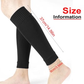 AEIOPRS 1 Pair Tube Socks Unisex Football Socks Elastic Breathable Socks Shin Pads Holder Socks Football for Football Games Beginners Black