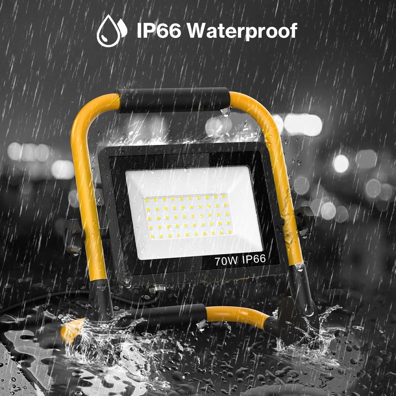 10000LM LED Work Light: Portable Work Light with 16.4FT/5m Cord