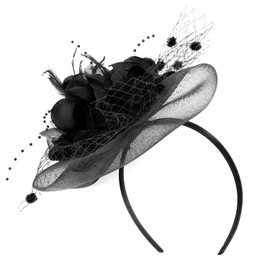 Women Ladies Fascinators Hat Wedding Fascinators Tea Party Hat Flapper Pillbox Hat Bowler Ascot Race Hat Feather Flower Fascinator with Headband Hair Clips Headdress Headpieces Bride Hair Accessories