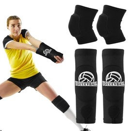 Volleyball Arm Pads and Knee Pads, Volleyball Accessories Forearm Sleeve Knee Protec-Tion Pads Soft Volleybal-l Train Sleeve for Girl Beginner