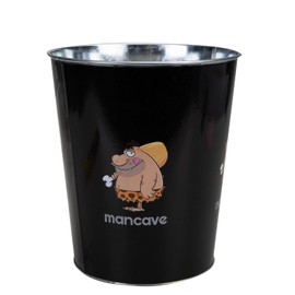 VFM - Man Cave Waste Bin Best Dad Ever Fun Present, Birthday Great Gift for Dad on Special Occasions - Black
