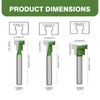 CSOOM 6PCS Keyhole Router Bits Set, 1/4" Shank Router Bit