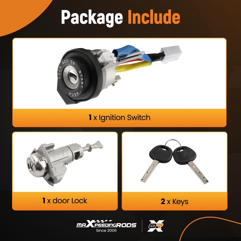 maXpeedingrods Ignition Switch & Left Driver Side Door Lock Cylinder
