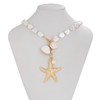 Gold/Silver Charm Necklace Shell Starfish Pearl Necklace Oversized Shells and