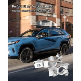 Positive Negative Battery Terminal Kit Fit for Toyota 4Runner Corolla RAV4 Lexus 2002-2023, Battery Terminal Replace 90982-05054 90982-06059