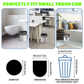 4 Gallon Small Bathroom Black Trash-Bags - Compostable Mini Garbage Bags 100 Count Biodegradable Little Waste Basket Kitchen Office Car Unscented Tiny Liners Strong Thick Inwaysin