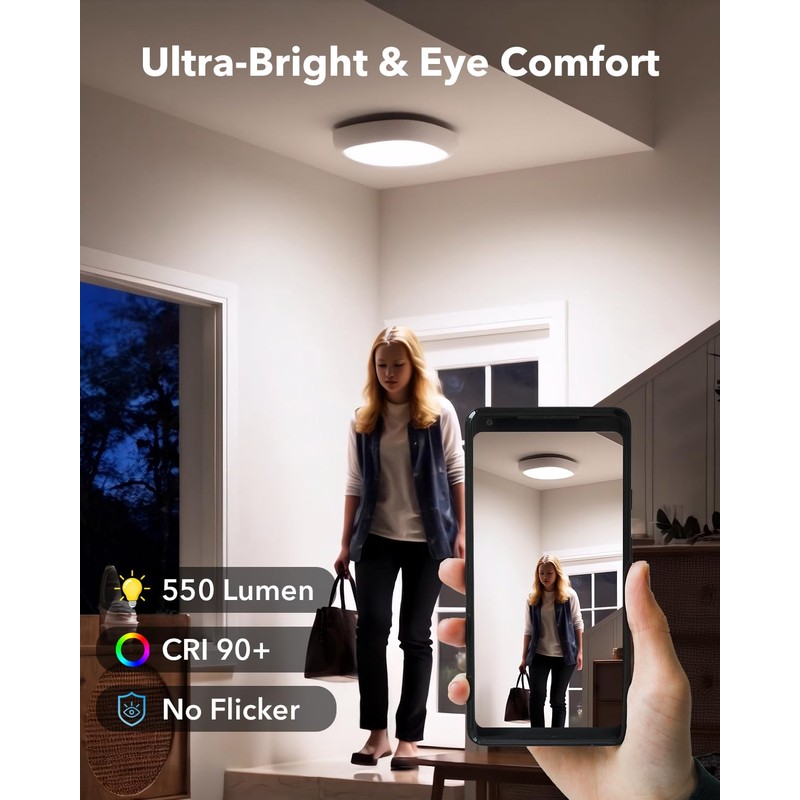 Rechargeable Shower Lights for Inside Shower, 12000mAh Motion Sensor Wireless