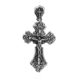 NKlaus 15447 Necklace Pendant 925 Silver Crucifix 36.3 x 24.5 mm Divine Elegance in Detail, Silver