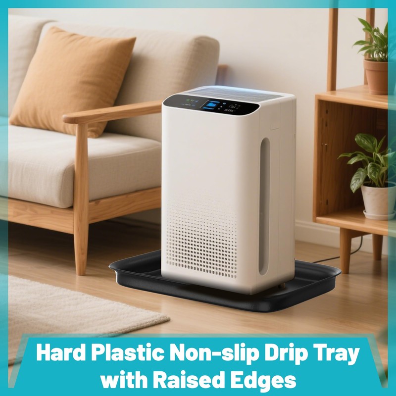 Chiligent Dehumidifier Drip Pan, Hard Plastic Non-Slip Large Drip Tray