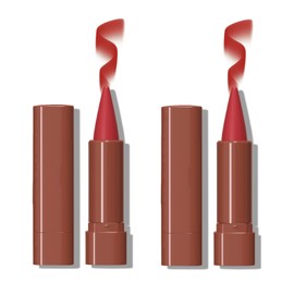 Velvresse 2-in-1 High Pigmented Lip Liner and Lipstick Pencil Set - Longlasting Waterproof Smudgeproof Lip Pencil Matte Nude Lipstick Makeup with Smooth Creamy Gradient Finish.#06+#06