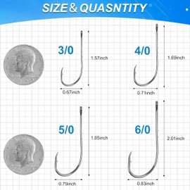 Baitholder Fishing Hooks Long Shank Beak Baitholder Hooks 100Pcs Black Offset Bait Holder Jig Fishing Hooks with 2 Baitholder Barbs Size:4-6/0
