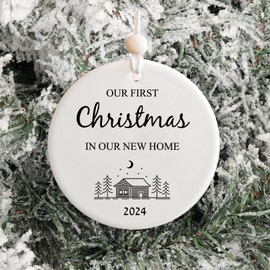 Our First Christmas in Our New Home 2024 1st Xmas in My New House Apartment Wedding Ornaments Couples Gift House Warming Gift Idea for Owner