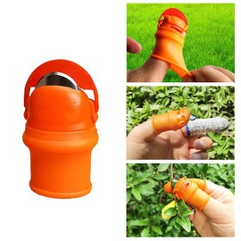 12 Pcs Silicone Thumb Knife Gardening Tool Set for Harvesting, Thumb Cutter for Finger Protection, Plant Fruit Picking, Trimming (Flat Blade)