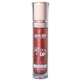 PINK UP | Glitter Up | Gloss | Labial | Brillo hidratante | Efecto Húmedo | Con glitter para labios | Glitters de larga duración | Acabado tornasol y 