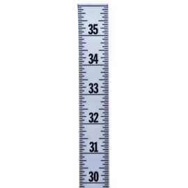 Ruler – Adhesive Backed – 1 Inch Wide X 36 Inch Long – Vertical Up – Fractional – 1/16” Grads – Silver