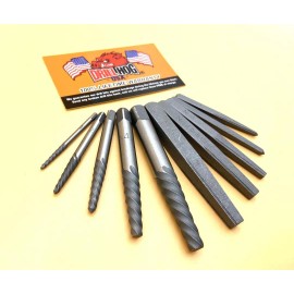 Drill Hog Easy Out Set Screw Extractor Set 10 Pc Spiral & Square Type Combo Set Drill Hog®