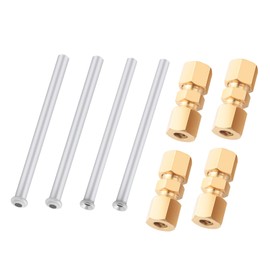 Brake Lines Fitting Kit for 3/16 Brake Line,2PCS Bubble Flared and 2PCS Double Flare and 4PCS 3/16 Brake Line Union Connector Fittings,Universal Brake Line Repair Kit for Car