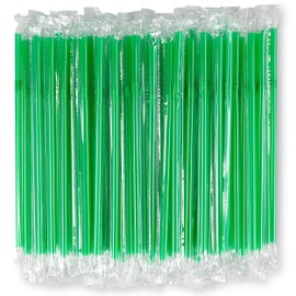 Flexible Plastic Straws 200 Pack - Striped Multi Colored BPA-Free Disposable Bendy Straw 8" Long - by DuraHome (Bright Colors 200 Pack)