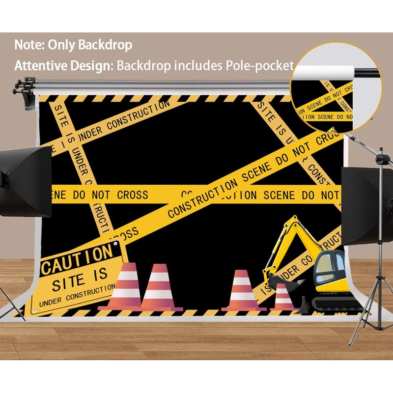 Construction Site Theme Backdrop for Construction Themed Birthday Party MEETSIOY