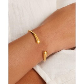 YADOCA Bangle Gold Bracelet Women's Gold Bracelet 14K Gold Stainless Steel Bracelet Golden Women's Bracelets Women's Jewellery Valentine's Day for Her Women