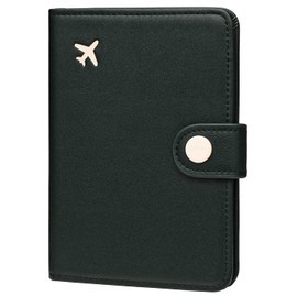 ZOPPEN Passport Holder Women, Passport Cover Travel Wallet Rfid Blocking Passport Wallet Cover Case Travel Essentials Document Organizer, Green