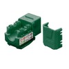 LOGICO 25 Pack Cat5e Keystone Jacks Green with Dust Cap