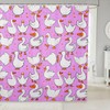 Homewish Cute Goose Shower Curtains,Cartoon Farmhouse Livestock Animal Bath Curtain,Kawaii