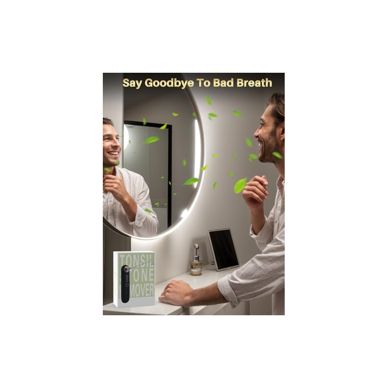 Voraiya Tonsil Stone Removal Kit with 5 Mode Suction, 10