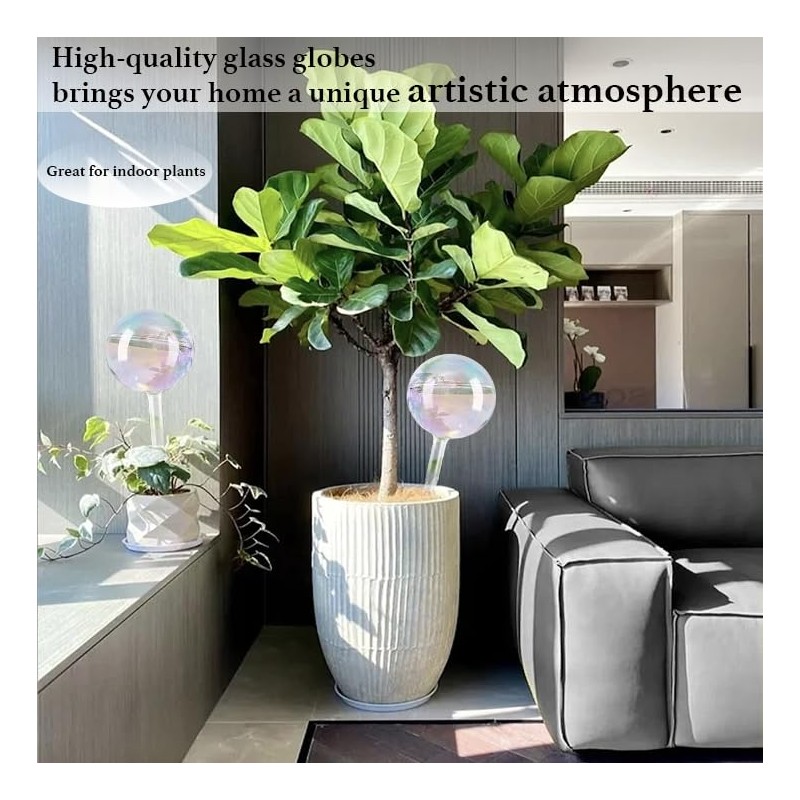 E-feilai - Large Glass Watering Globes for Gift, Self-Watering Bulbs