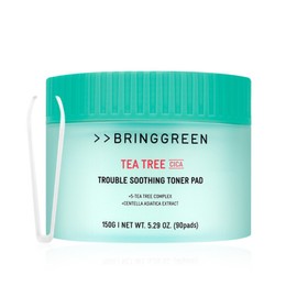 Bring Green Tea Tree Cica Trouble Soothing Toner Pad 90 sheets 1 -R / 브링그린 티트리 시카 트러블 수딩 토너 패드 90매 1개 -R