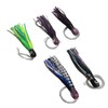 5PCS Saltwater Trolling Lure PVC Squid Skirted Deep Sea Fishing