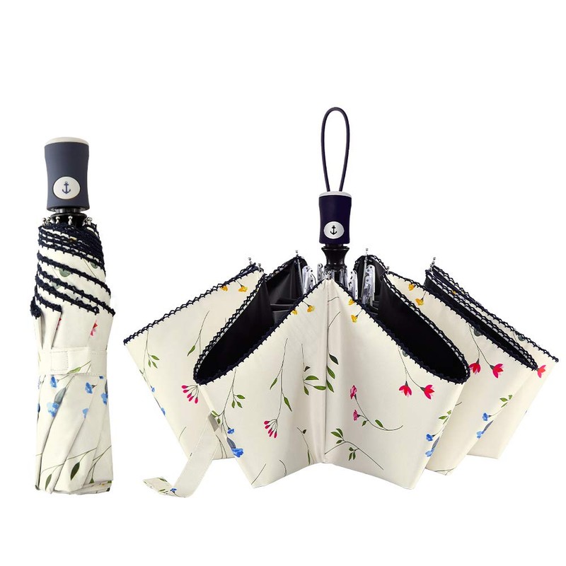 DBA FDJASGY UV Sun Umbrella Compact Folding Travel Umbrella Auto