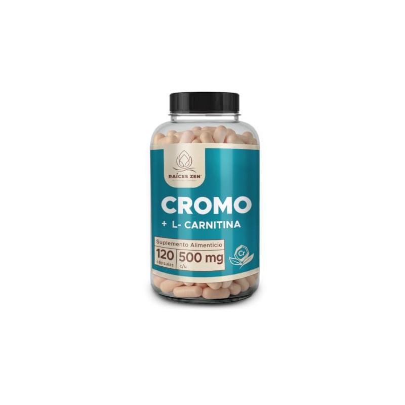 Picolinato de Cromo y L-Carnitina Raíces Zen 120 Cápsulas Super