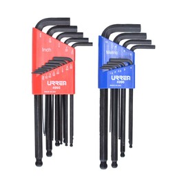 Urrea 49822 Ball L-Type Hex Key 2 Rack Set