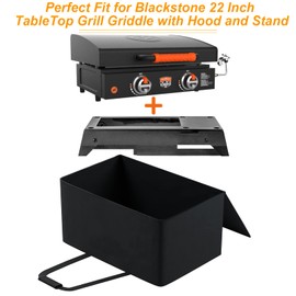 EDIBIN 22 inch Griddle Carry Bag for Blackstone 17 Inch Griddle & 22 Inch Griddle with Hood and Stand, 22" Tabletop Grill Carry Bag for Blackstone 1891 & 1814, Water-Resistant 22" Grill Storage Case
