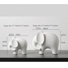 REEZHEE Modern Simple Ceramic White Elephant Living Room Home Office