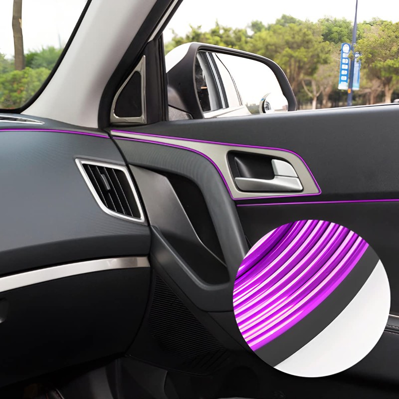 TSUGAMI Car Interior Trim Strips, 33ft Auto Electroplating Decoration Styling