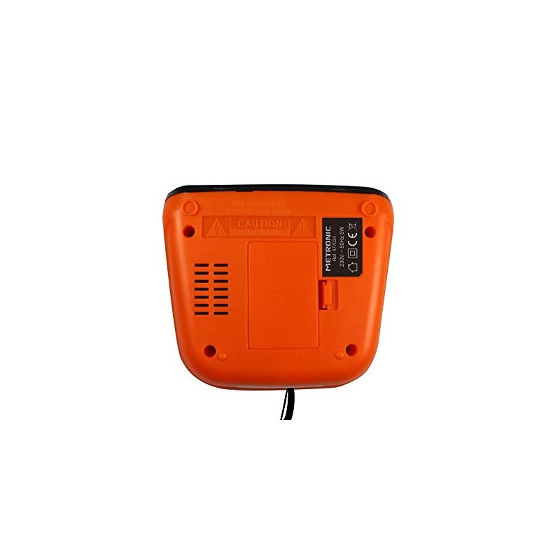 Metronic Radio/Alarm Clock Grey Orange