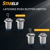 STARELO 5PCS 12mm Latching LED Push Button Switch Mini Round