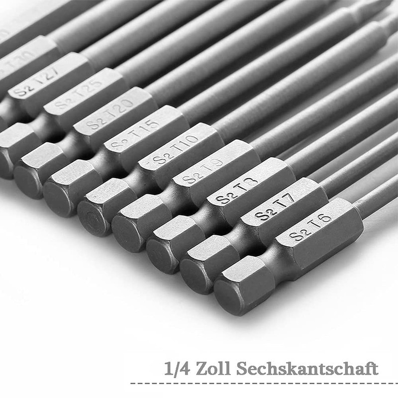 Mesee 11-Piece Torx Screwdriver Set, 1/4 Inch Magnetic Star Head