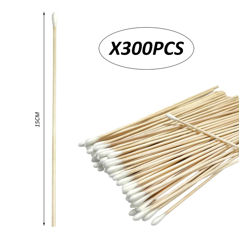 3 packs of 300 cotton buds with one head, cotton